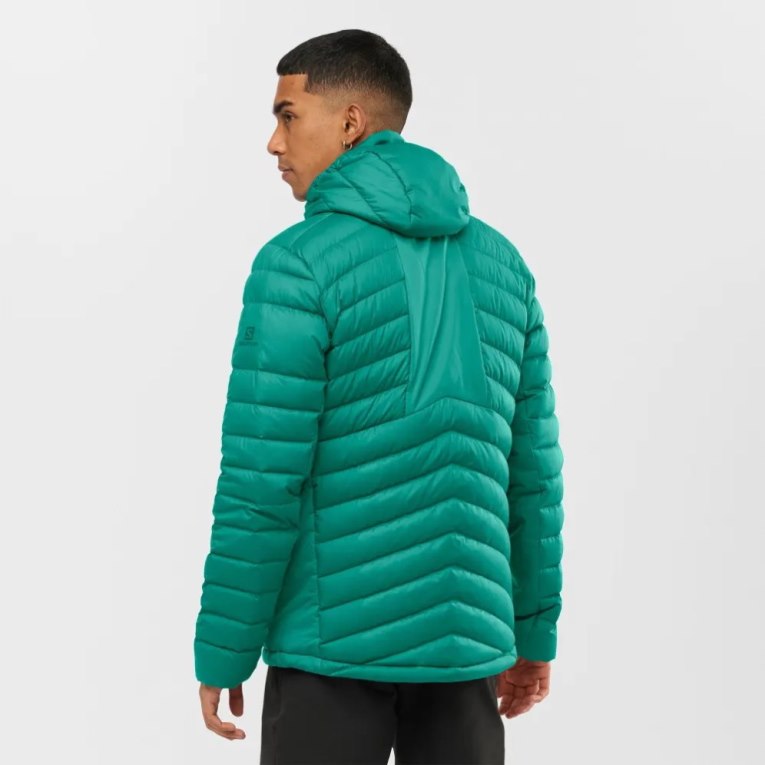 Green Salomon Essential Xwarm Down Men's Insulated Jackets | IE JN8427